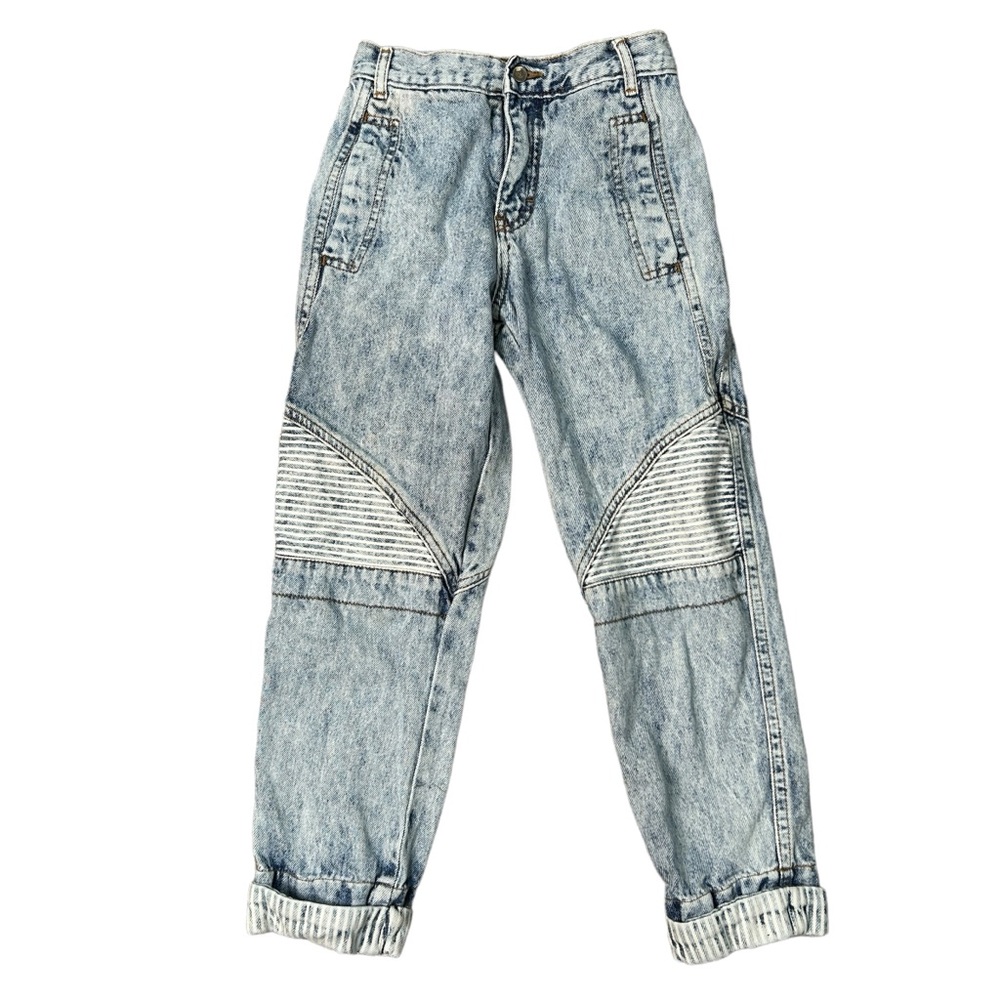 Vintage EJ Gitano highwaisted light acid wash jeans size 8